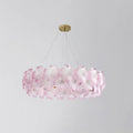 Pink Mika Chandelier