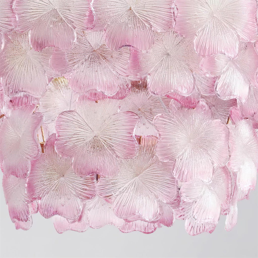 Pink Mika Chandelier