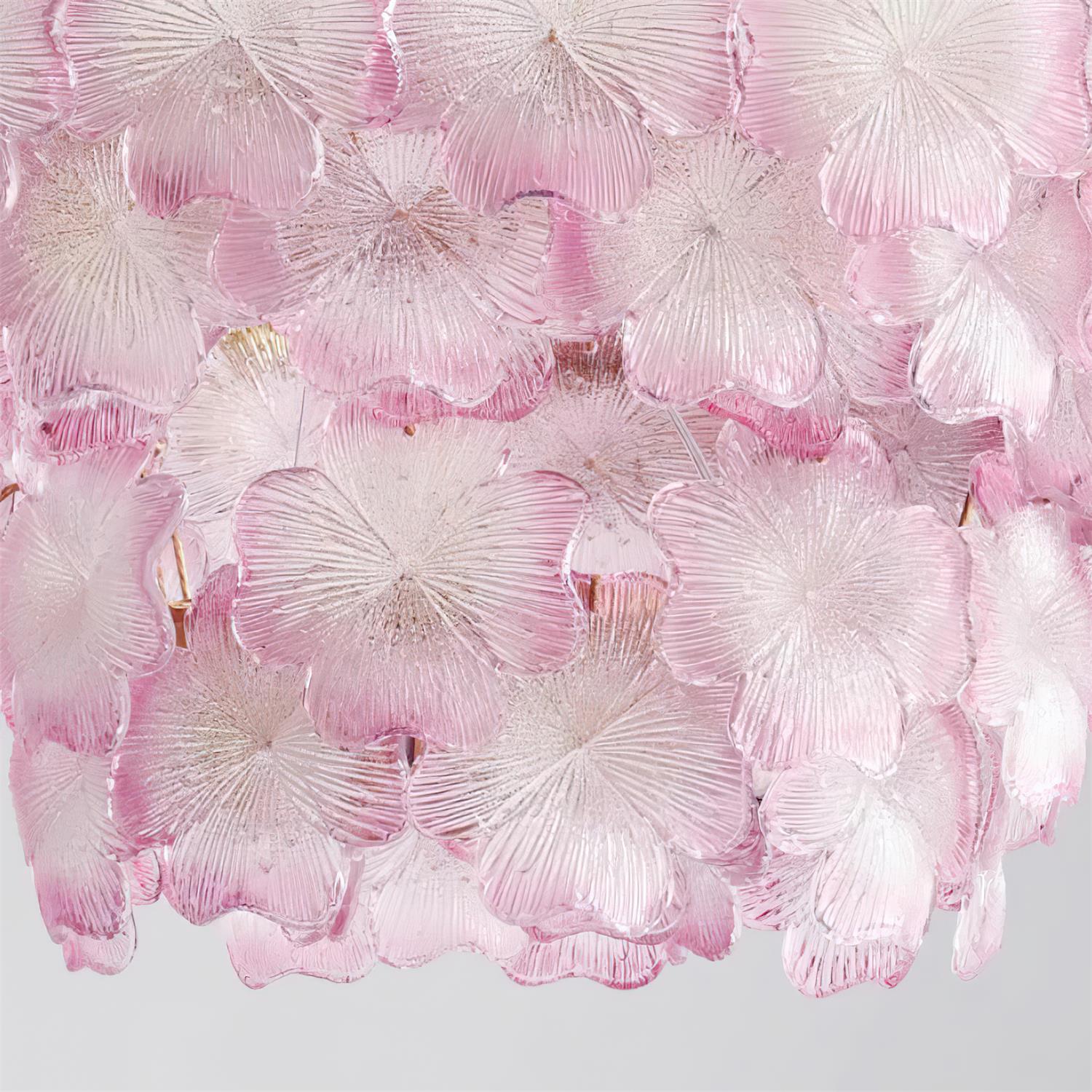 Pink Mika Chandelier