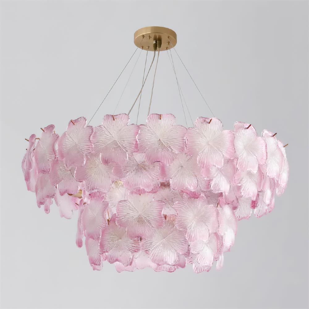Pink Mika Chandelier