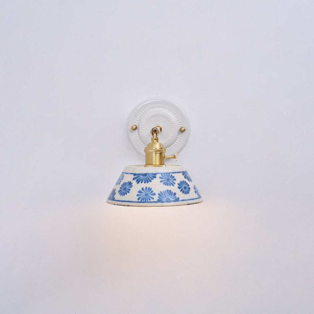 Porcelain Indigo Wall Lamp