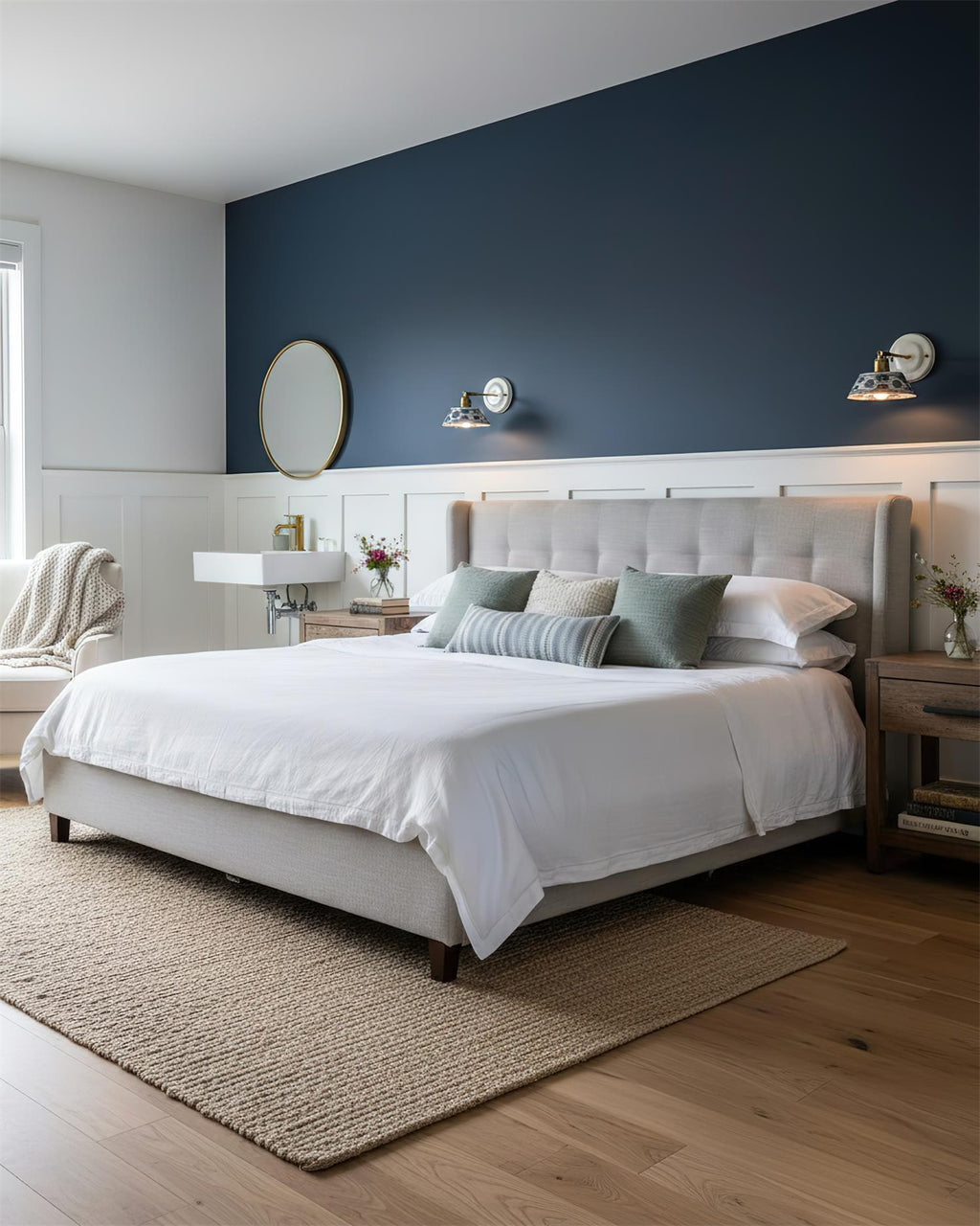 Porcelain Indigo Wall Lamp
