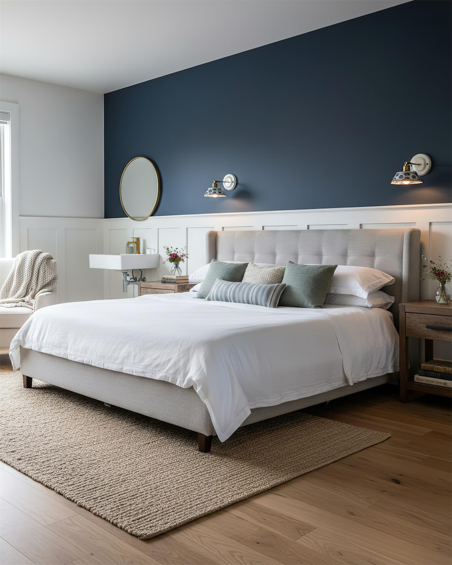 Porcelain Indigo Wall Lamp