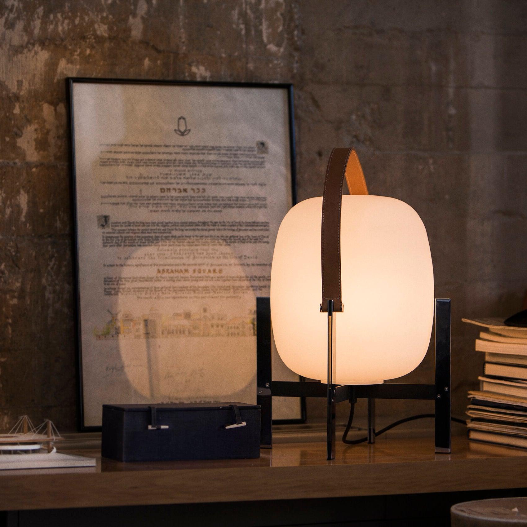 Portable Lantern Metal Table Lamp