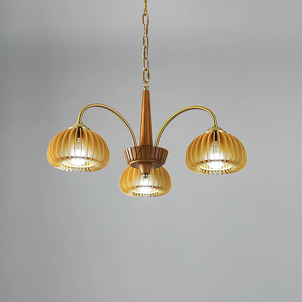 Pumpkin Wooden Chandelier