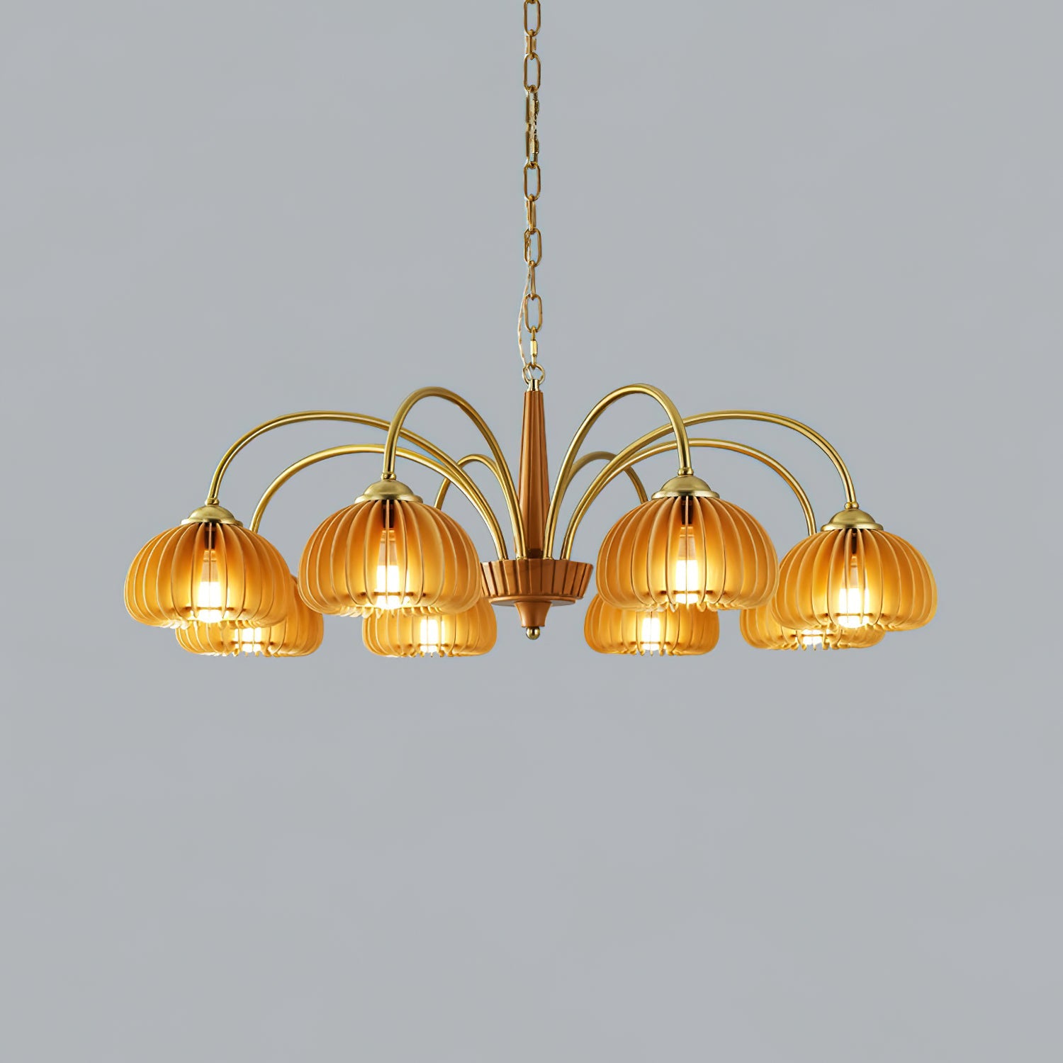 Pumpkin Wooden Chandelier
