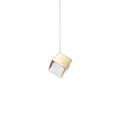 Gold Silver Geometric Glass Chandelier