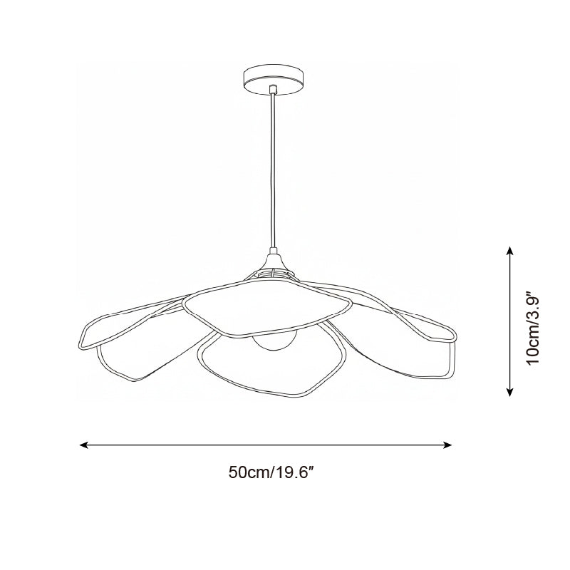 Raffia Petal Pendant Lamp