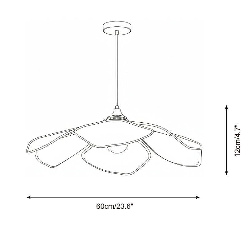 Raffia Petal Pendant Lamp