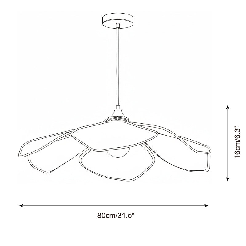 Raffia Petal Pendant Lamp