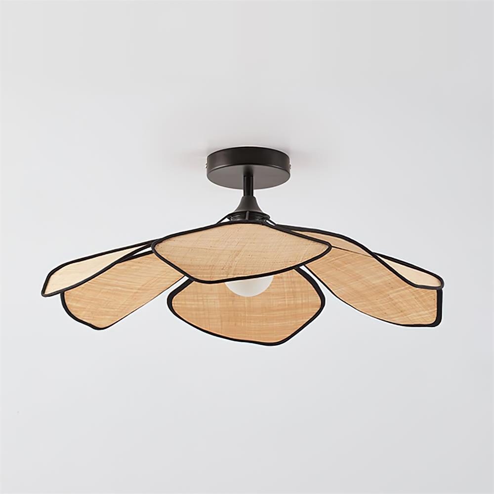 Raffia Petal Ceiling Lamp