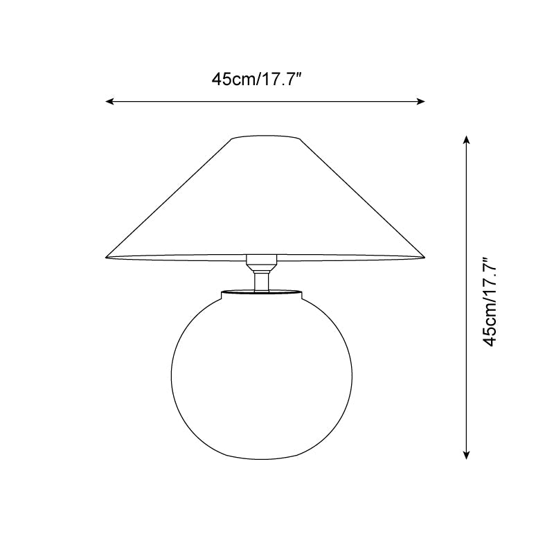 Red Droplet Round Table Lamp