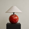 Red Droplet Round Table Lamp