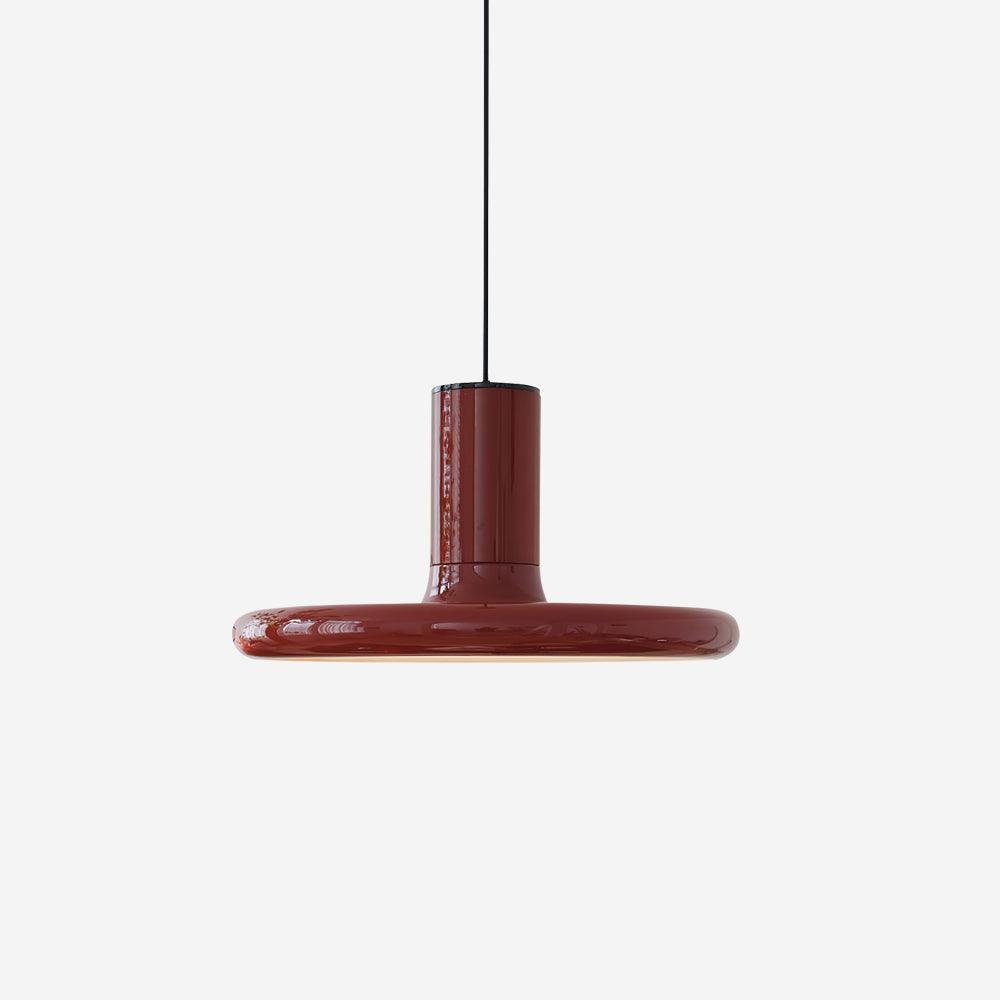 Red Frisbee Pendant Lamp