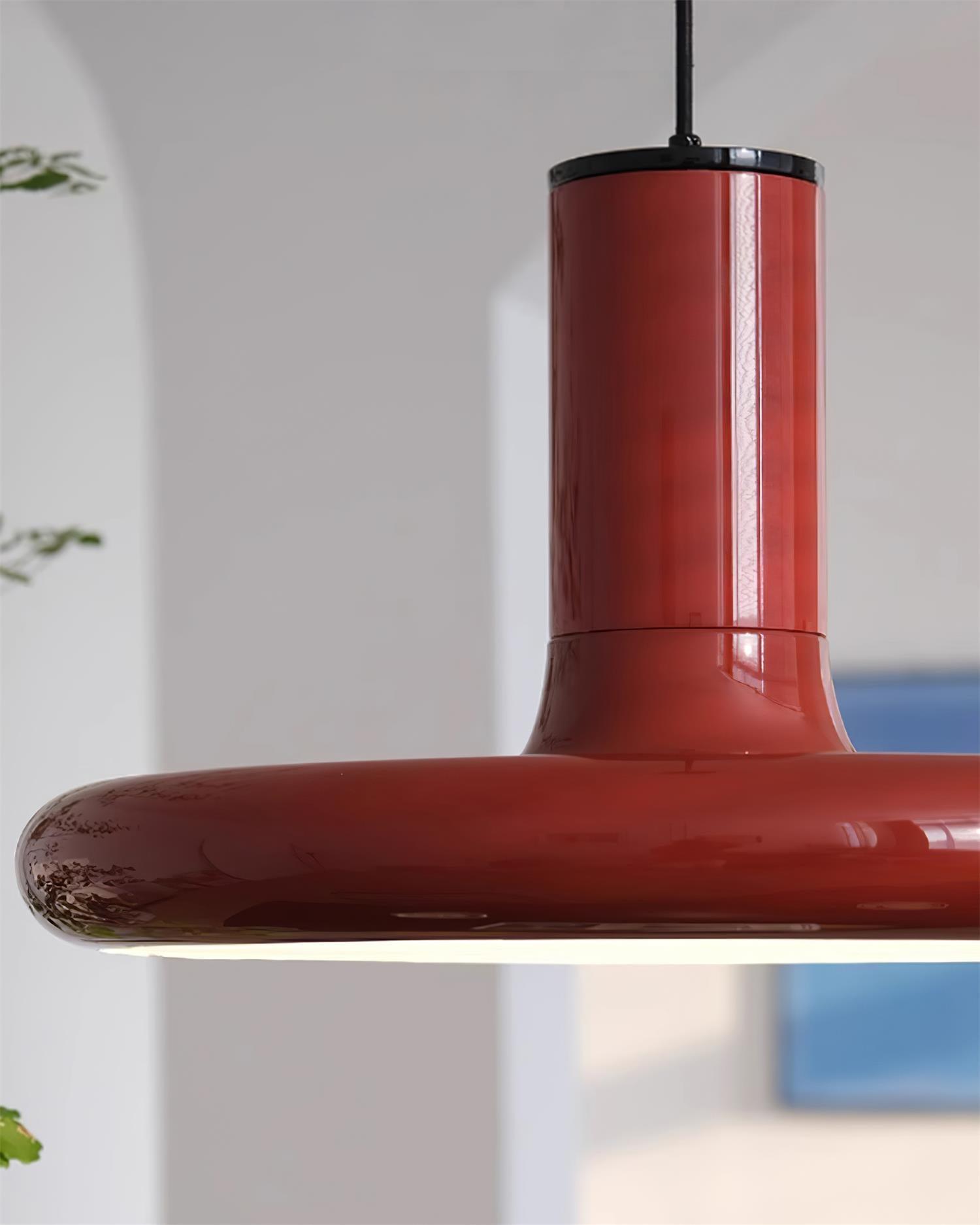 Red Frisbee Pendant Lamp