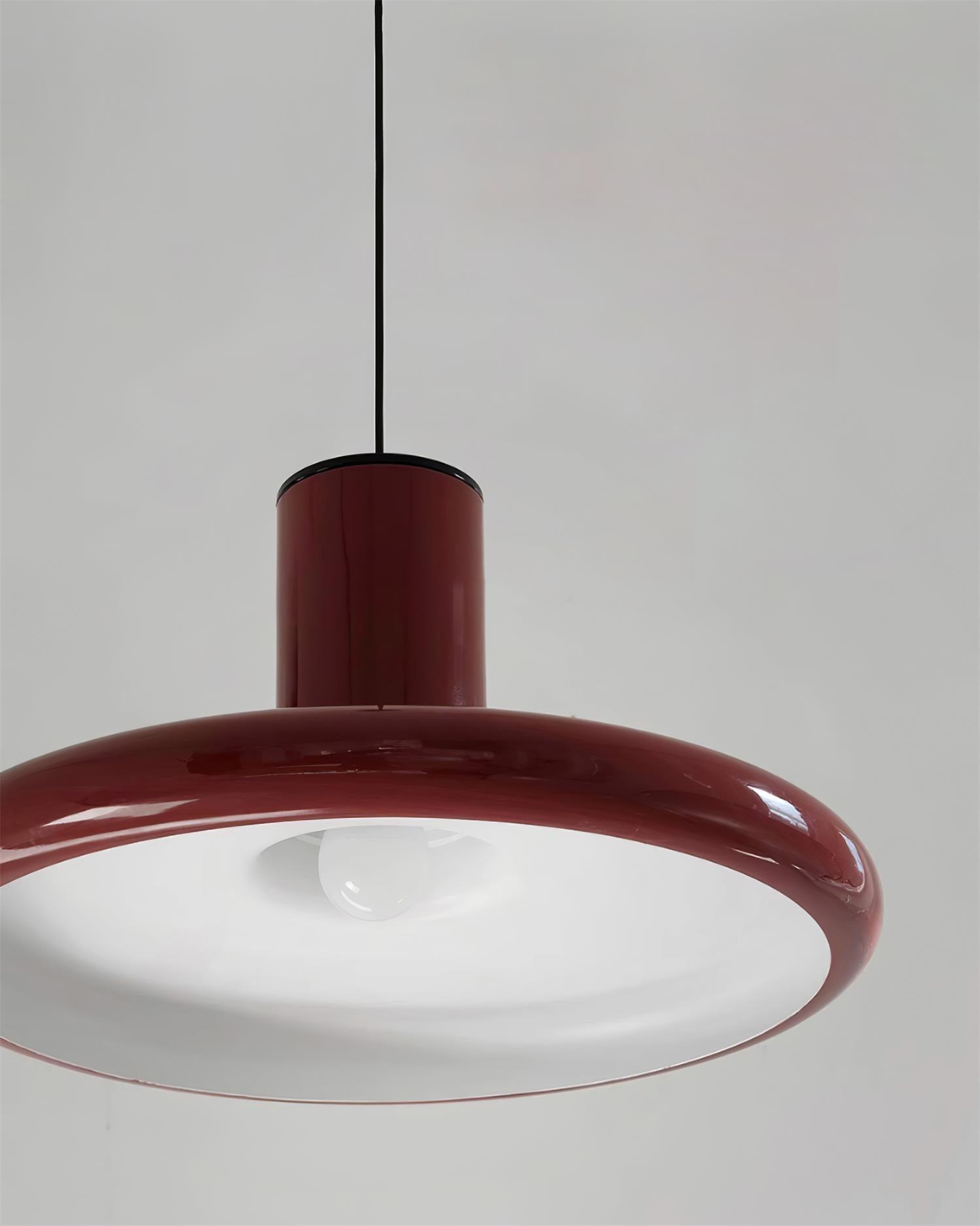 Red Frisbee Pendant Lamp