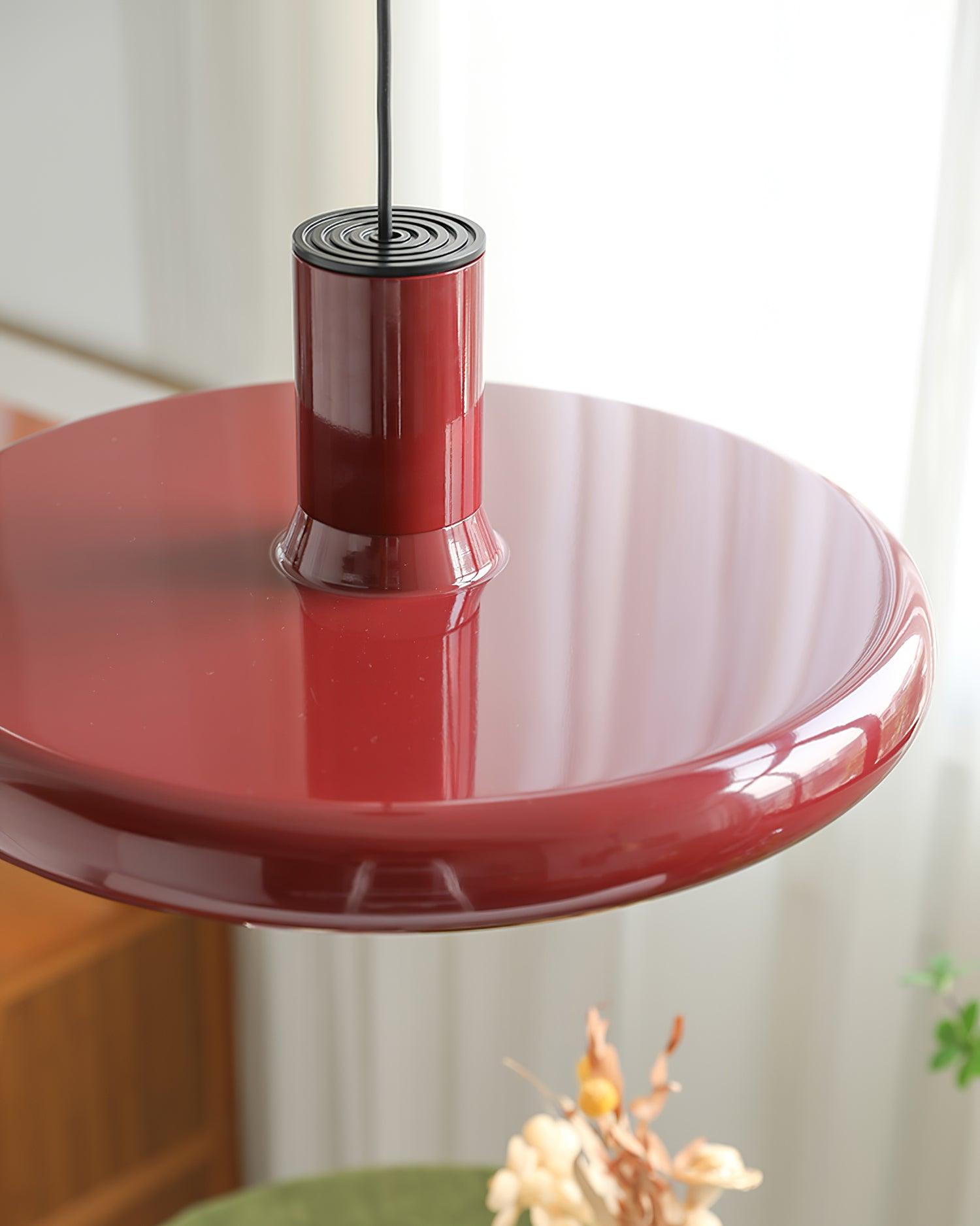 Red Frisbee Pendant Lamp