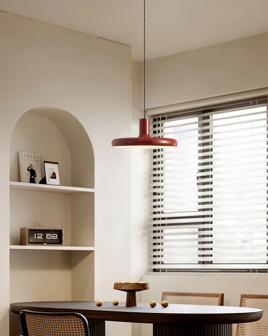 Red Frisbee Pendant Lamp