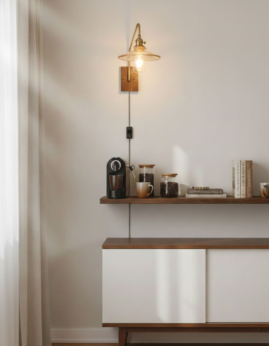Retro Kelsey Plug In Wall Light