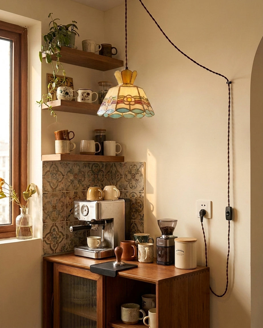 Retro Ketan Plug In Pendant Light