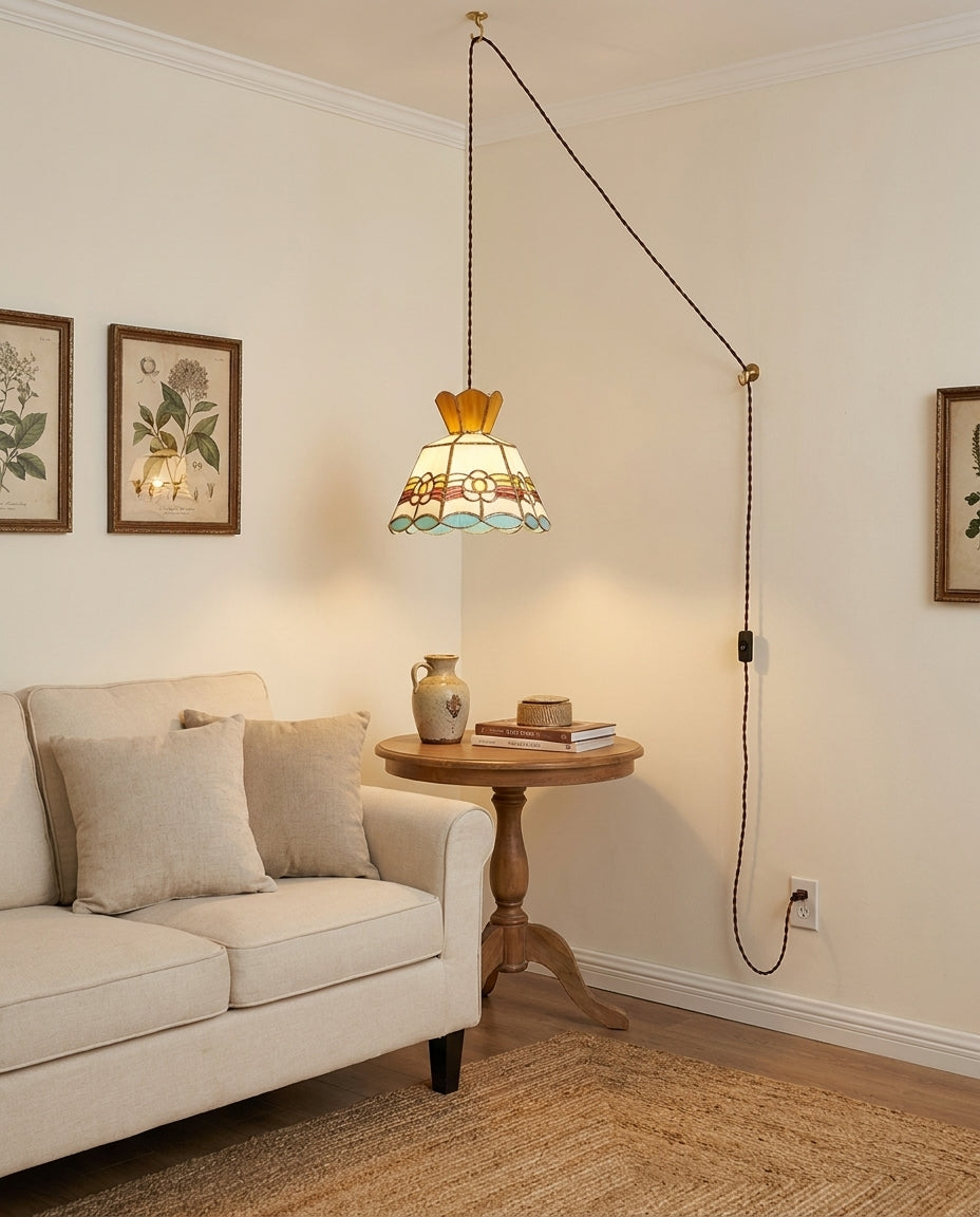 Retro Ketan Plug In Pendant Light