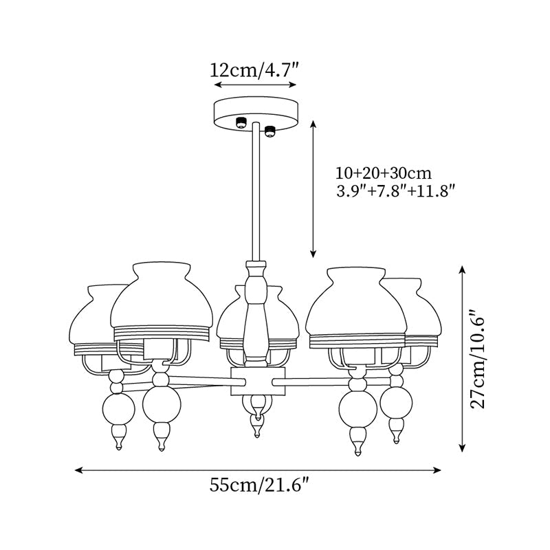 Retro Yuna Chandelier
