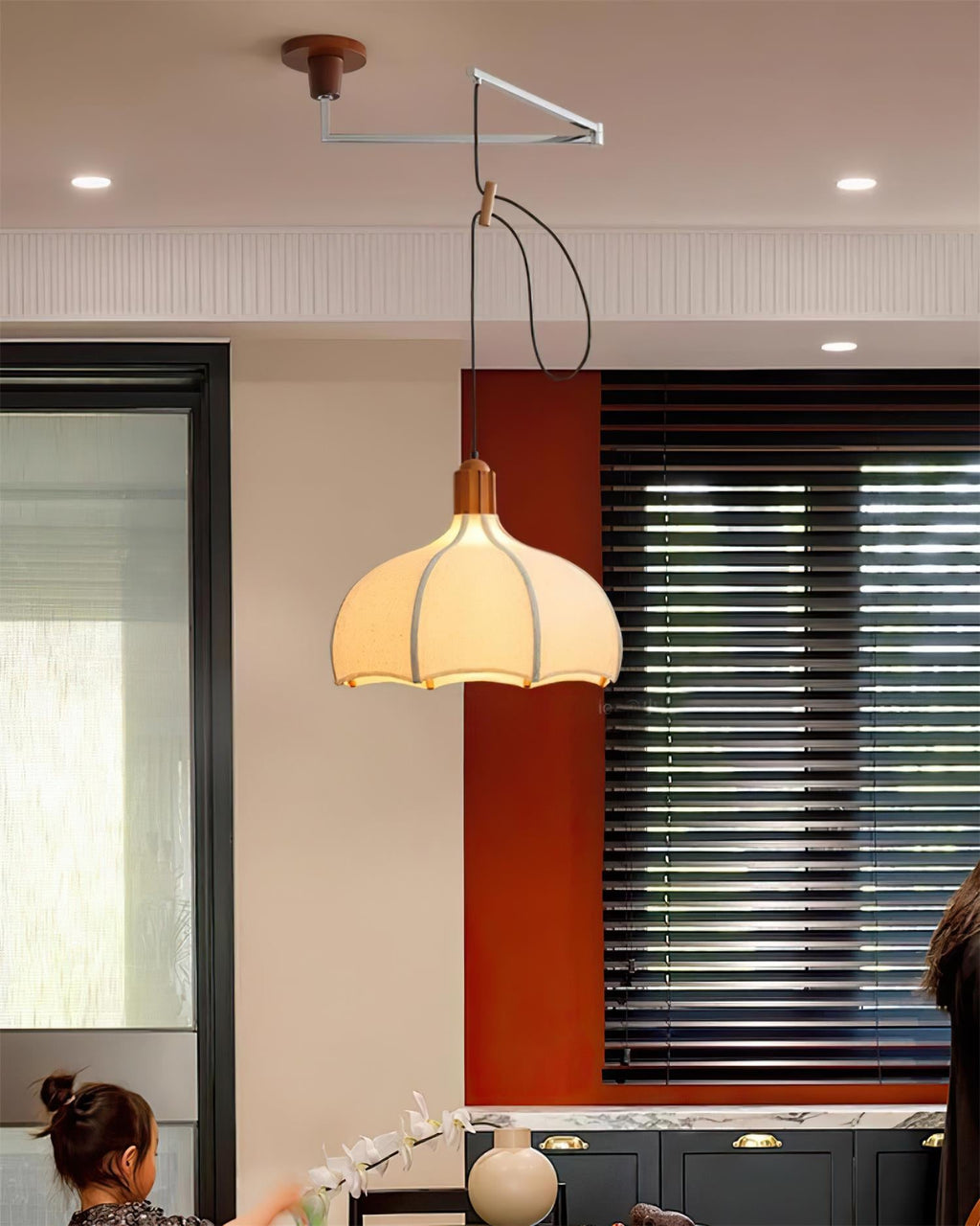 Revi Swing Arm Pendant Light