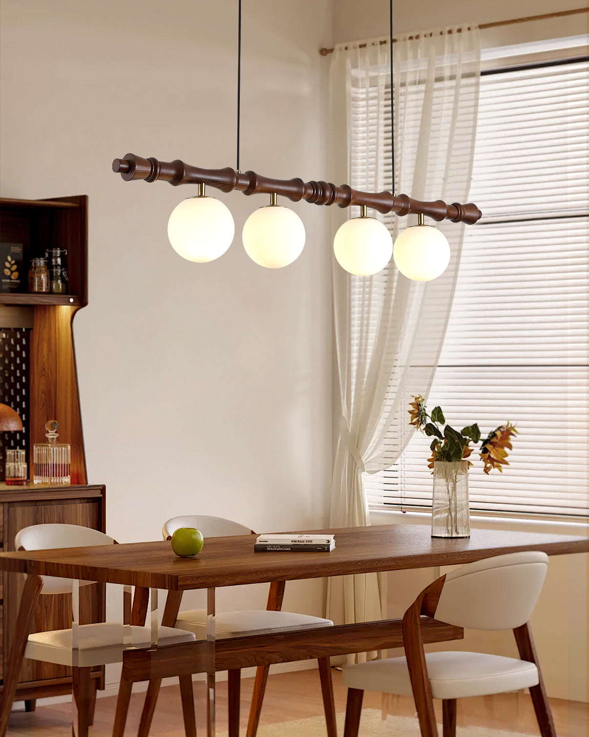 Rollo Wood Chandelier