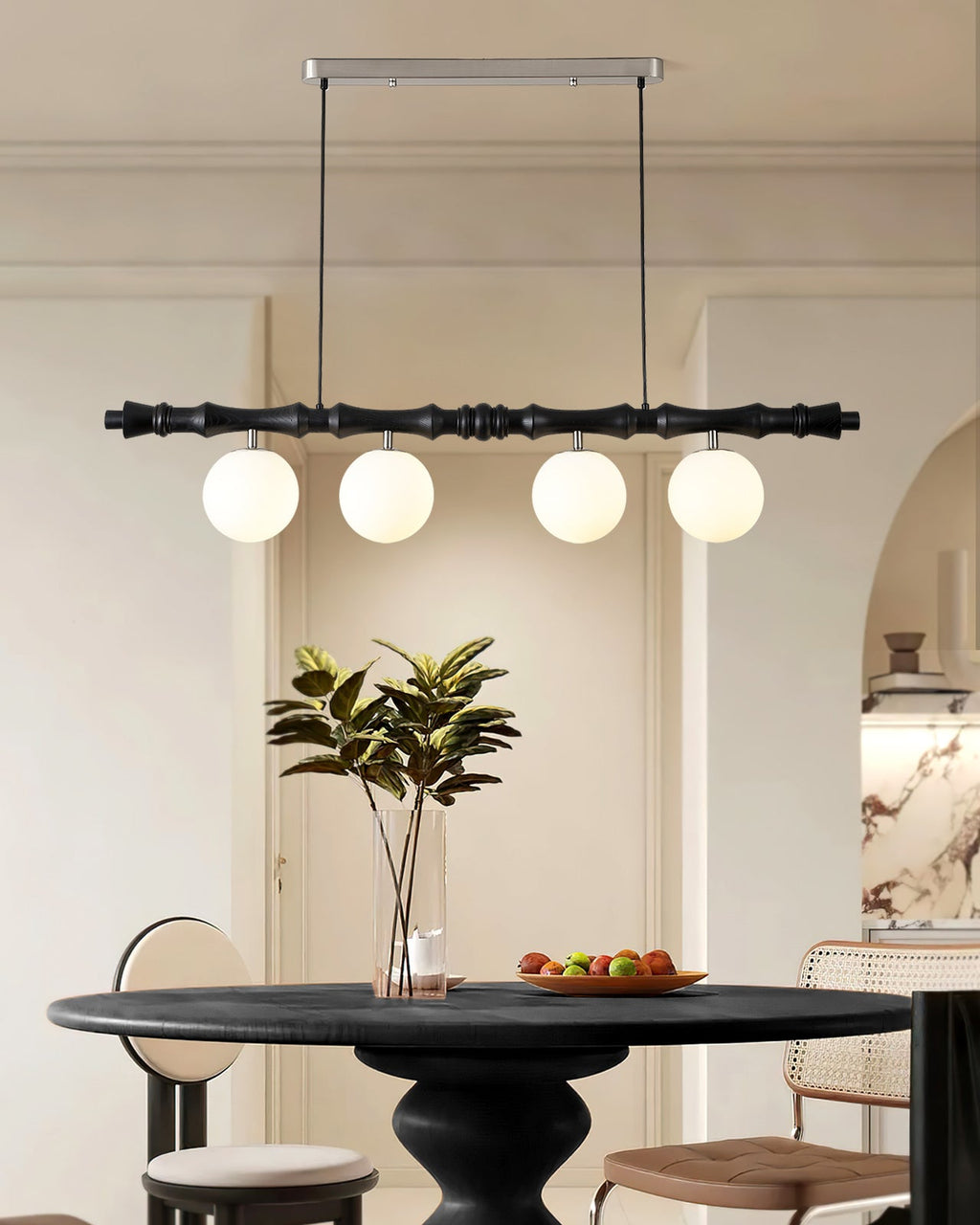 Rollo Wood Chandelier