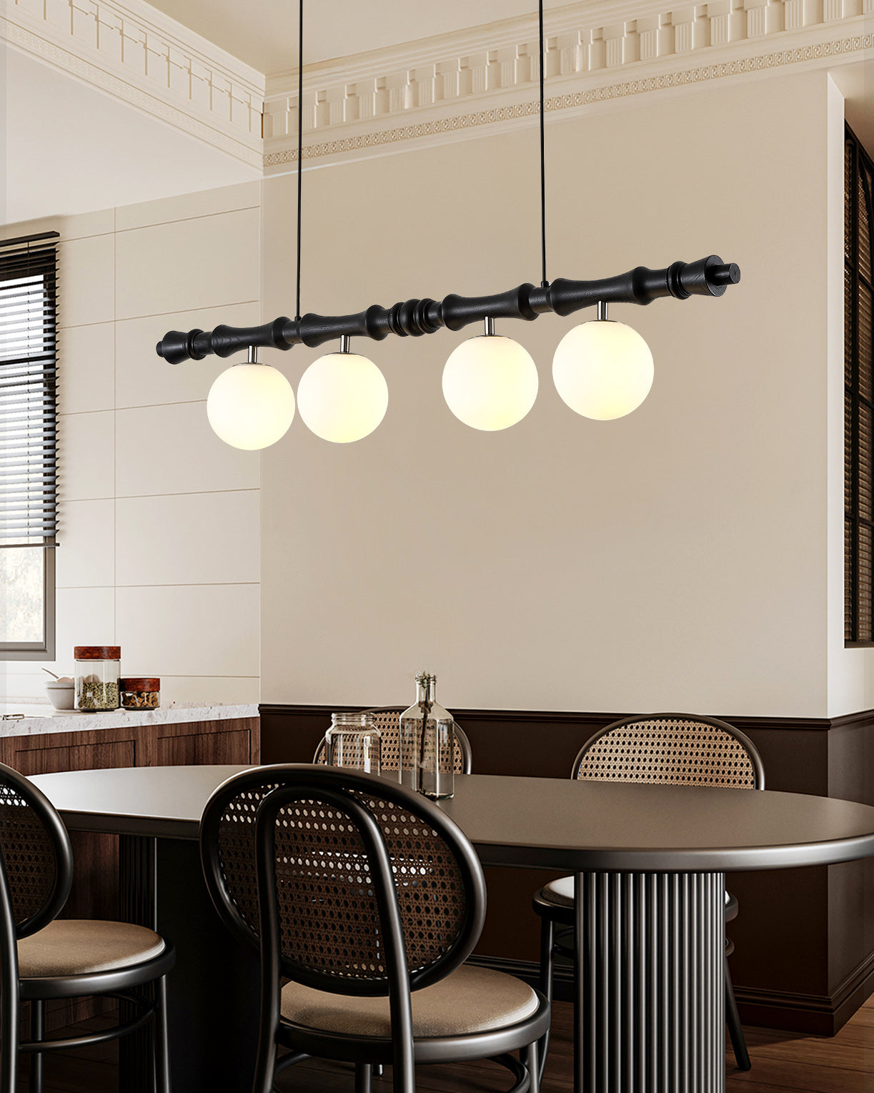 Rollo Wood Chandelier