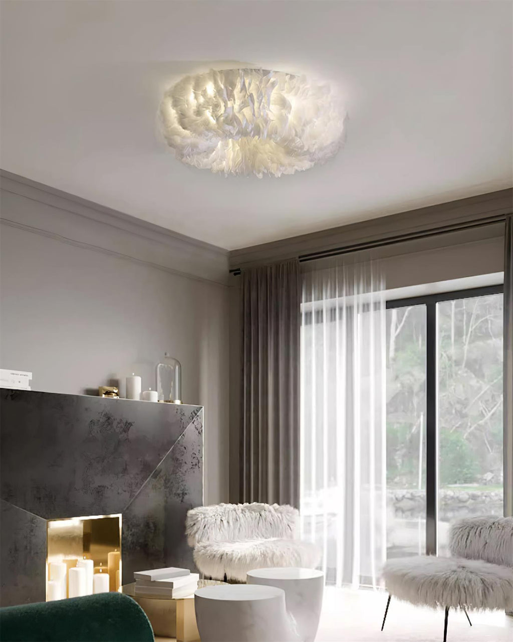 Rora Feather Ceiling Light