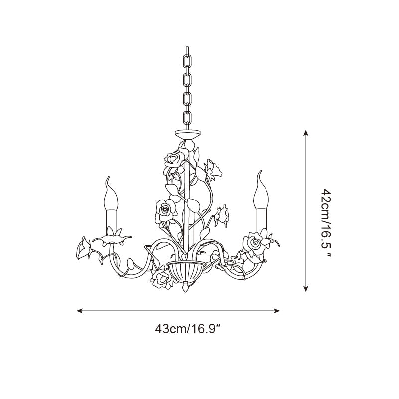 Rose Flowers Chandelier