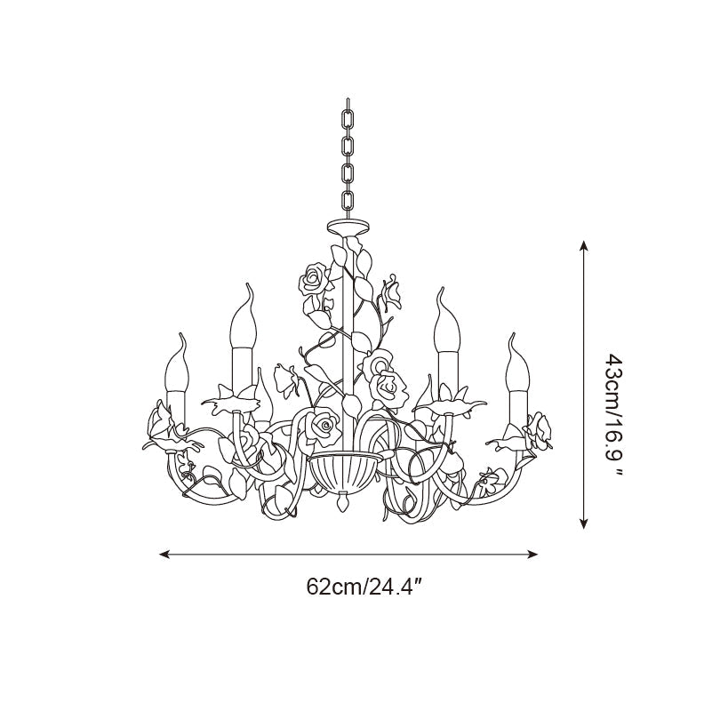 Rose Flowers Chandelier