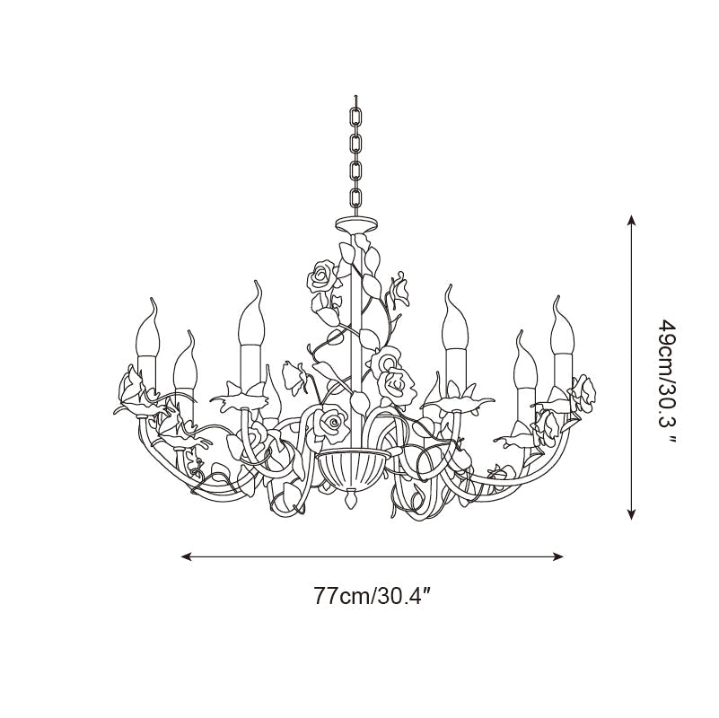 Rose Flowers Chandelier