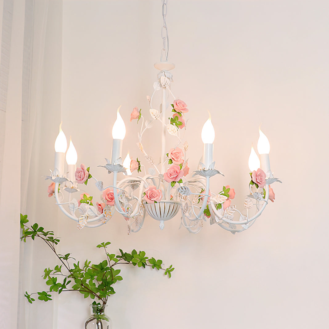 Rose Flowers Chandelier