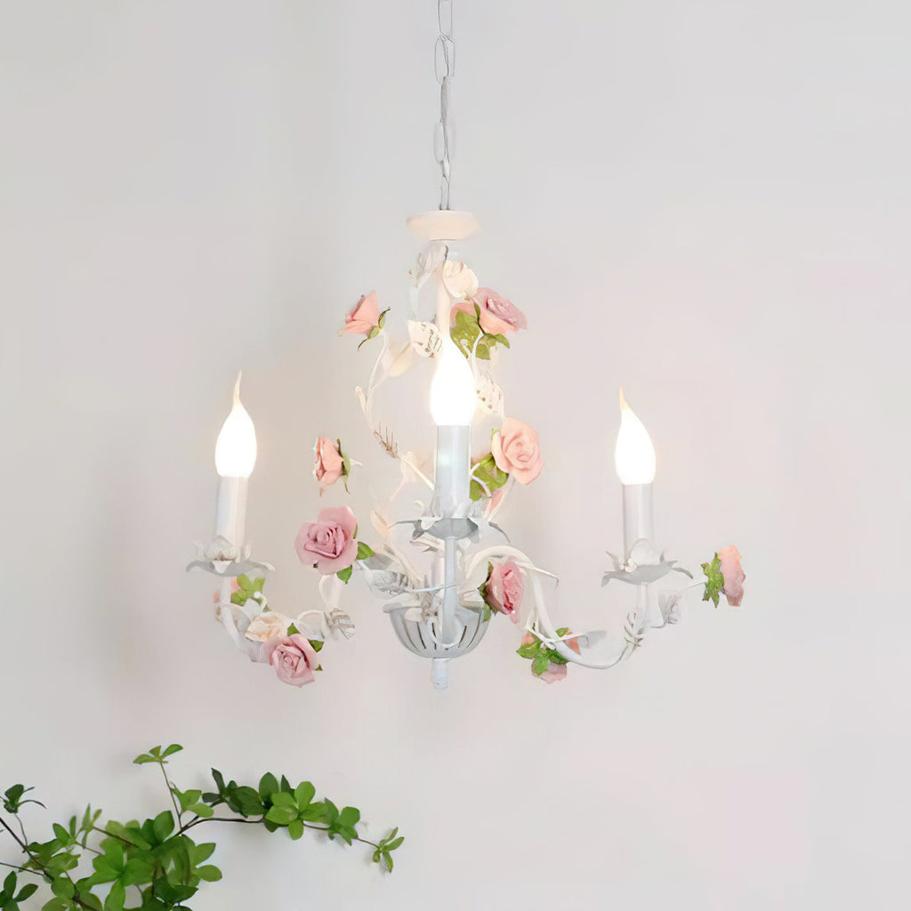 Rose Flowers Chandelier