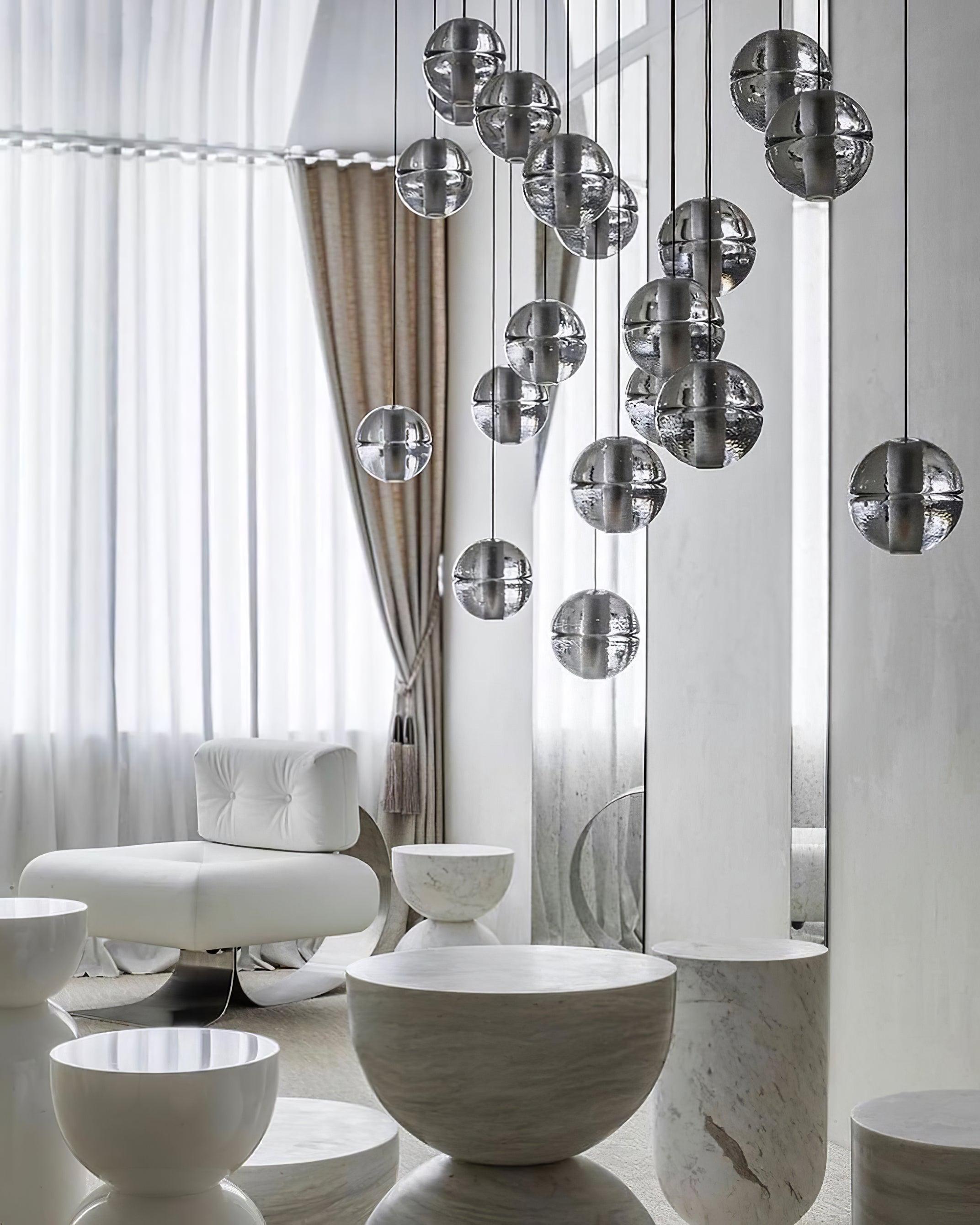 Round K9 Crystal Chandelier