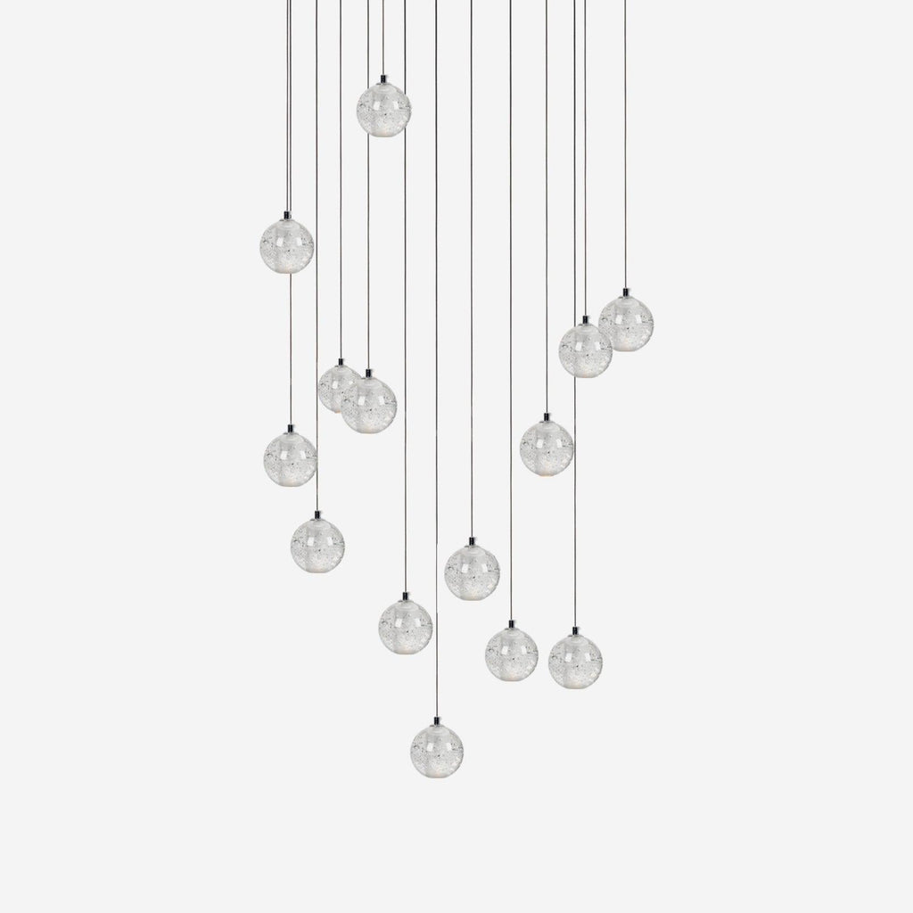 Round K9 Crystal Chandelier