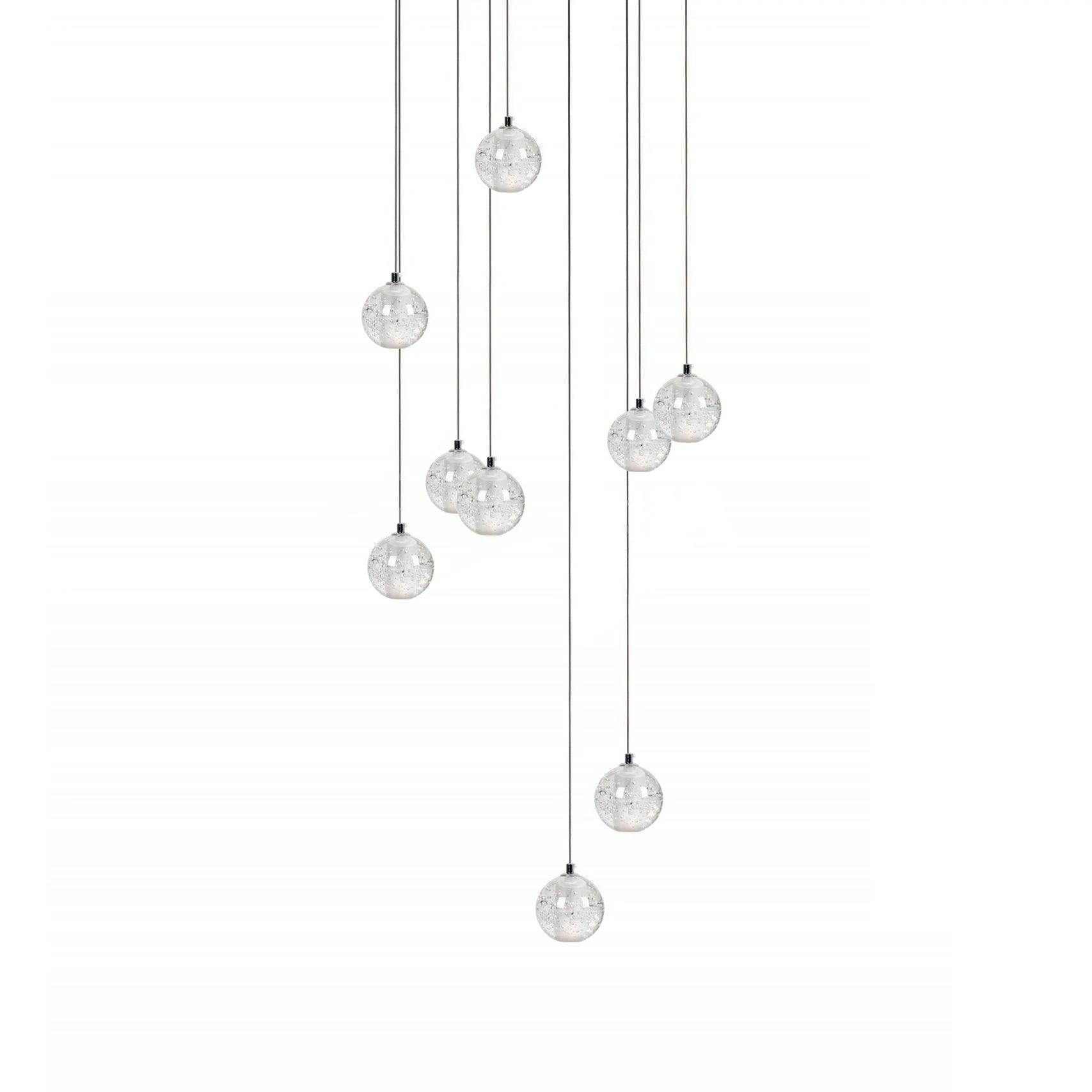 Round K9 Crystal Chandelier