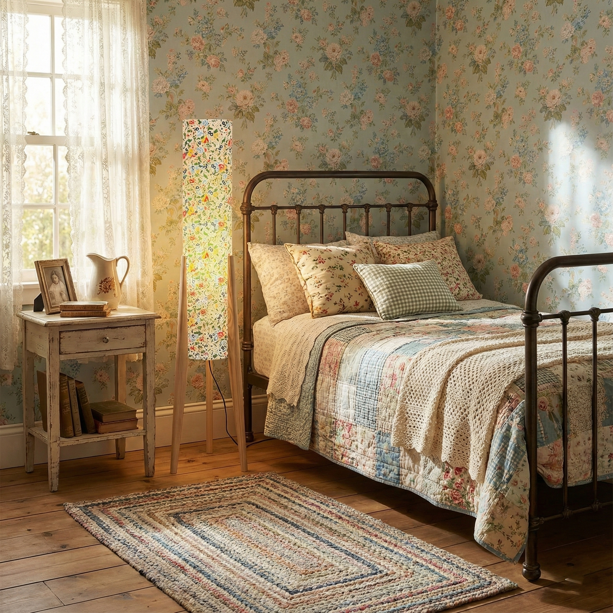 Roya Floral Floor Lamp