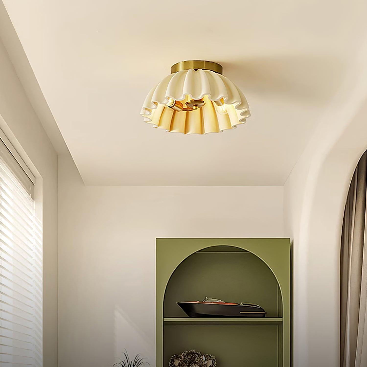 Ruffle Ceiling Light