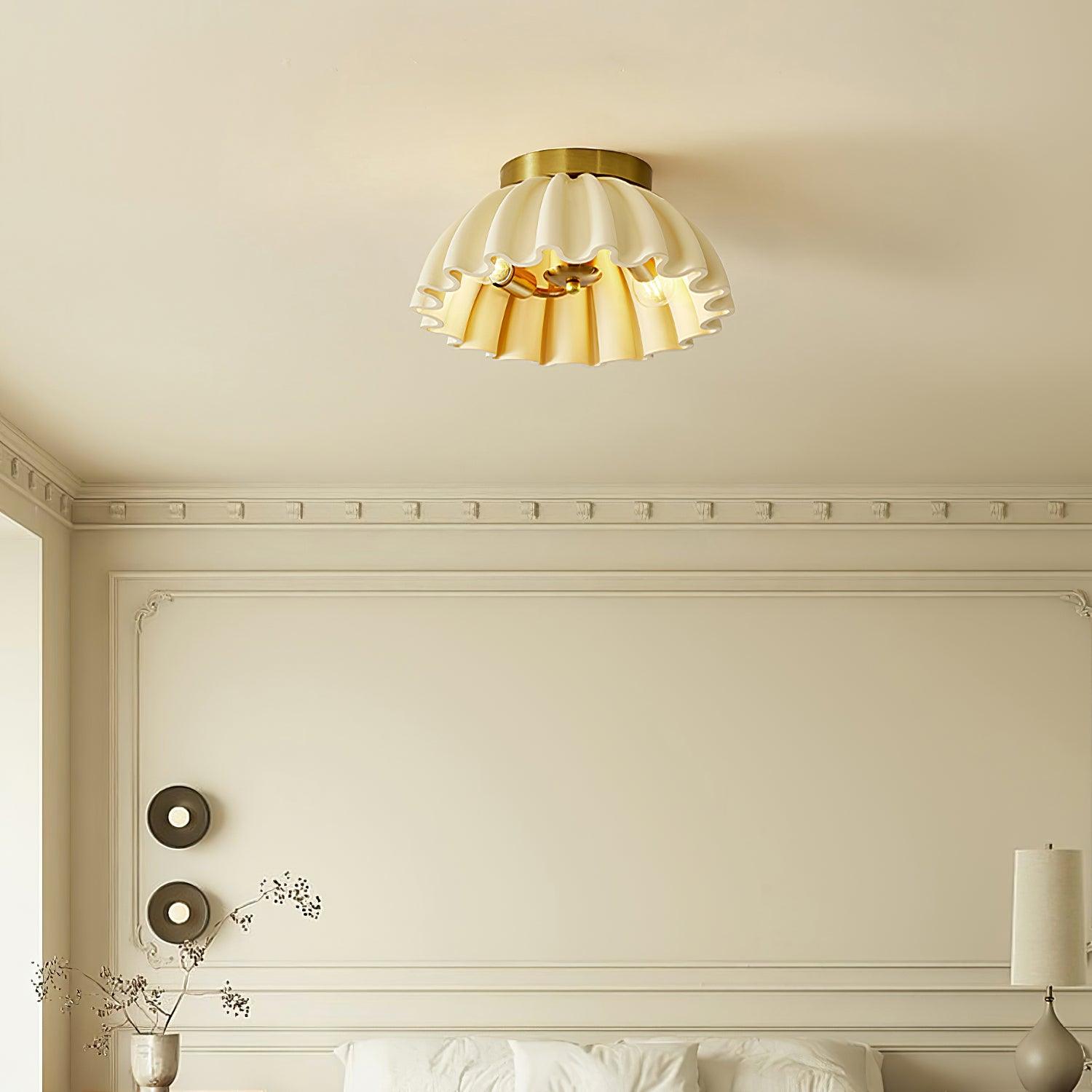 Ruffle Ceiling Light