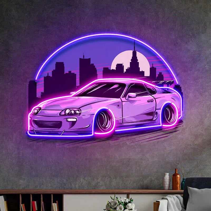 Custom Car Neon Sign Retro Car Neon Light Man Cave Decor Bedroom Wall Hangings Garage Decor