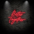 Toysign Better Together Text LED Neon Sign – Romantic Glow for Bedroom, Wedding or Special Occasion, Perfect Gift for Couples