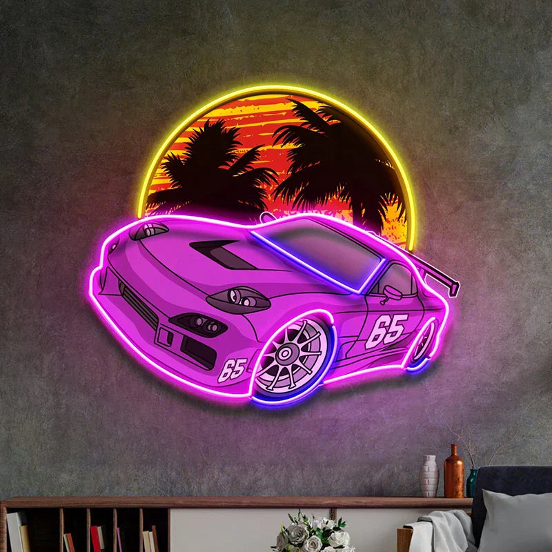 Custom Car Neon Sign Retro Car Neon Light Man Cave Decor Bedroom Wall Hangings Garage Decor