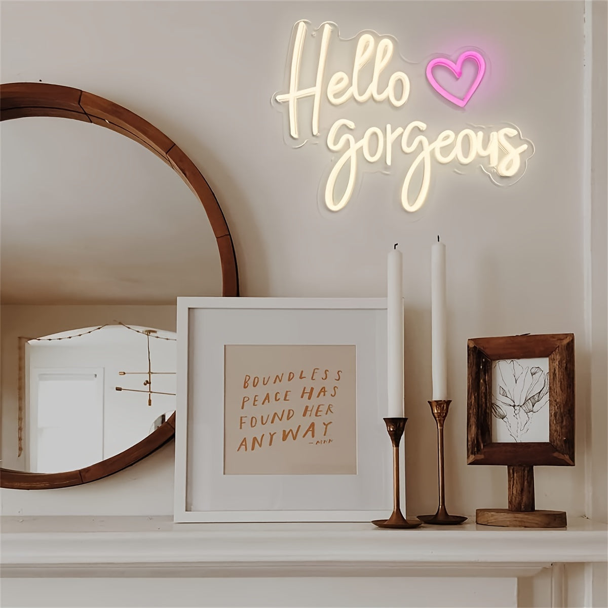 Hello Gorgeous Neon Sign Home Wall Decor Wedding Sign Indoor Neon Sign Beautiful Decor Night Light