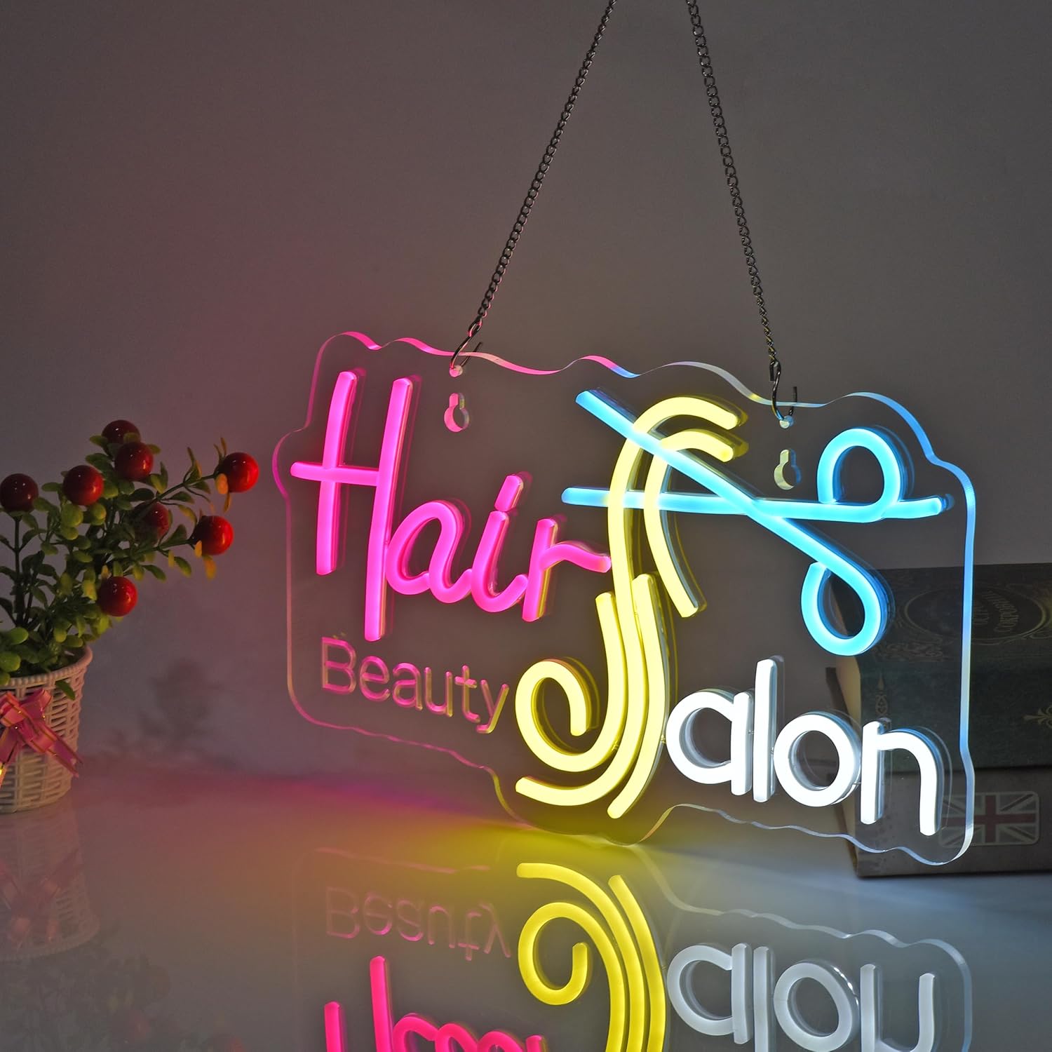 Hair Salon Neon Sign LED Hair Salon Neon Light for Beauty Salon Barber Salon Shop Decor Beauty Salon Tube Light