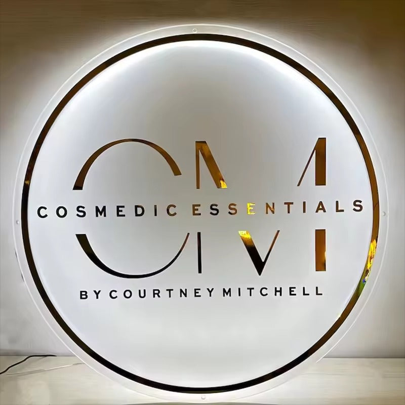 Custom Backlit Acrylic Sign Personalzied Decor for Shop