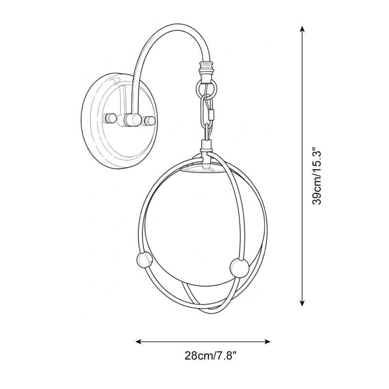 Saturn Hoop Wall Lamp
