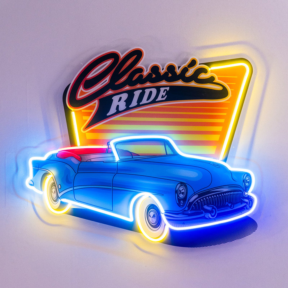 Custom Car Neon Sign Retro Car Neon Light Man Cave Decor Bedroom Wall Hangings Garage Decor